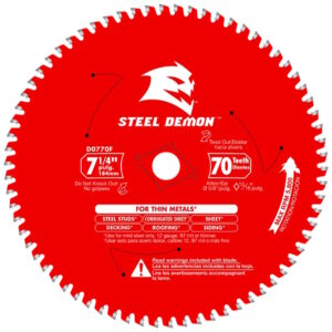 Diablo Steel Demon Carbide-Tipped Saw Blade for Metal 70-Teeth 7-1/4"